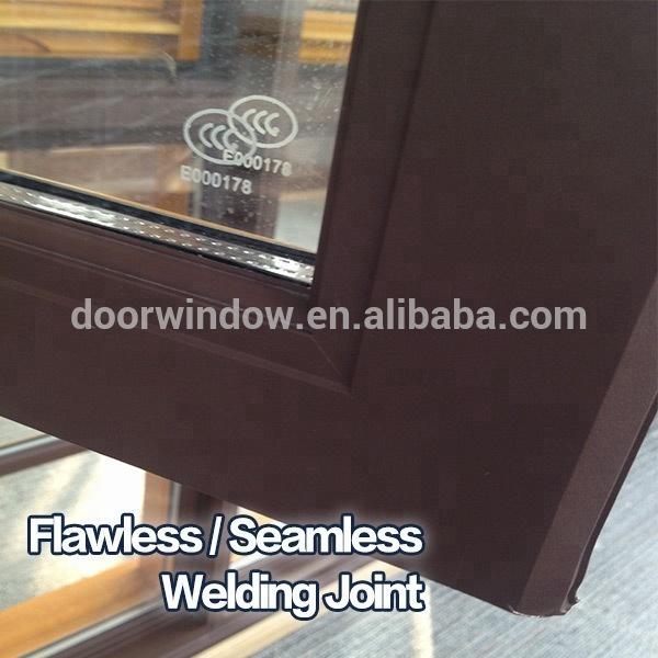 Doorwin 2021-American Certified Crank Awning Window Solid Oak Wood with Exterior Aluminum Cladding with Grille Design crank open window by Doorwin