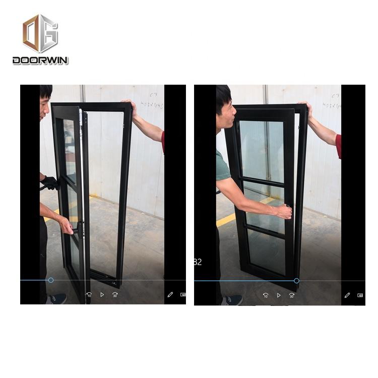 Doorwin 2021Atlanta best selling black extruded aluminum tilt and turn commercial window for saleby Doorwin