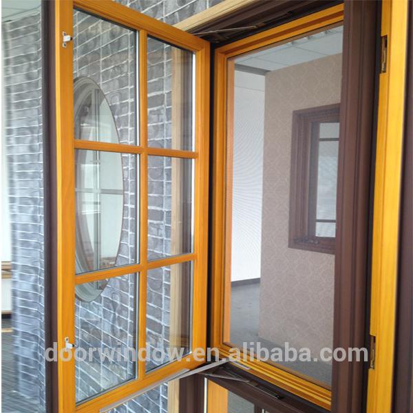 Doorwin 2021China Big Factory wood grain finish window aluminum double pane tempered glass windows with good price