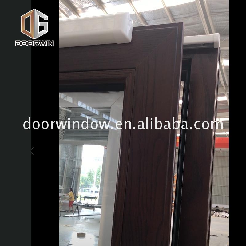 DOORWIN 2021China manufacturer wood glass sliding door frame clad patio doors