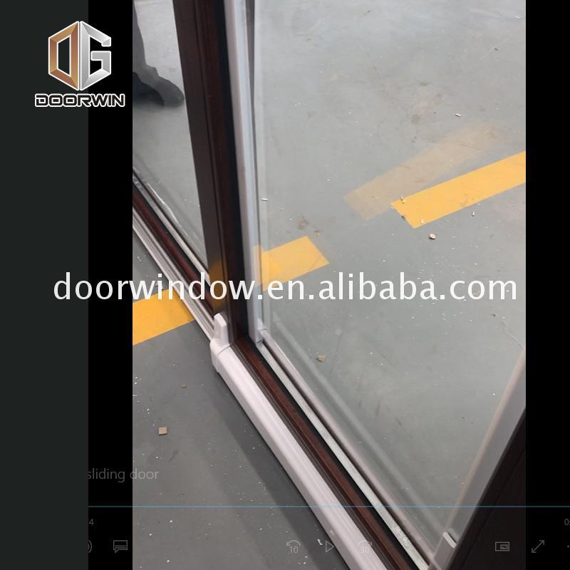 DOORWIN 2021China manufacturer wood glass sliding door frame clad patio doors