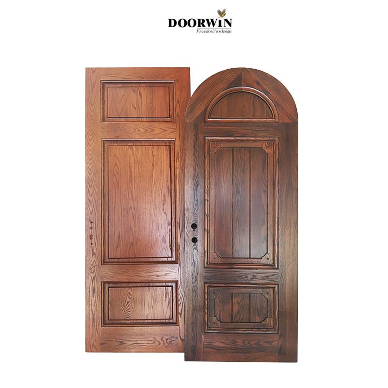 DOORWIN 2021Doorwin flat teak wood mahogany main door custom designs, best price entrance doors, inner bedroom doors