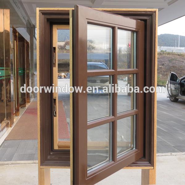 DOORWIN 2021Factory Directly Supply rustic wood window frame retractable grilles