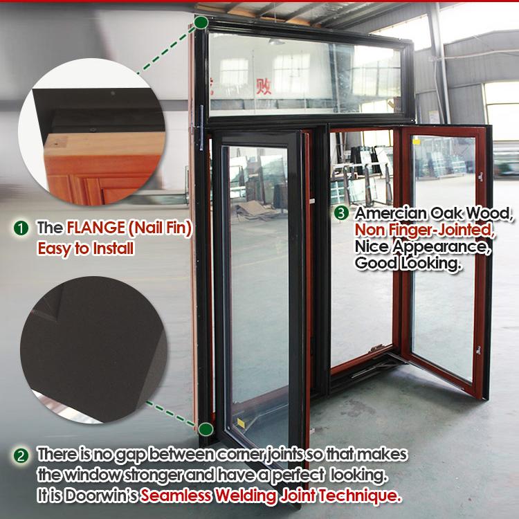 DOORWIN 2021Factory Supplying american aluminum crank window wood hand