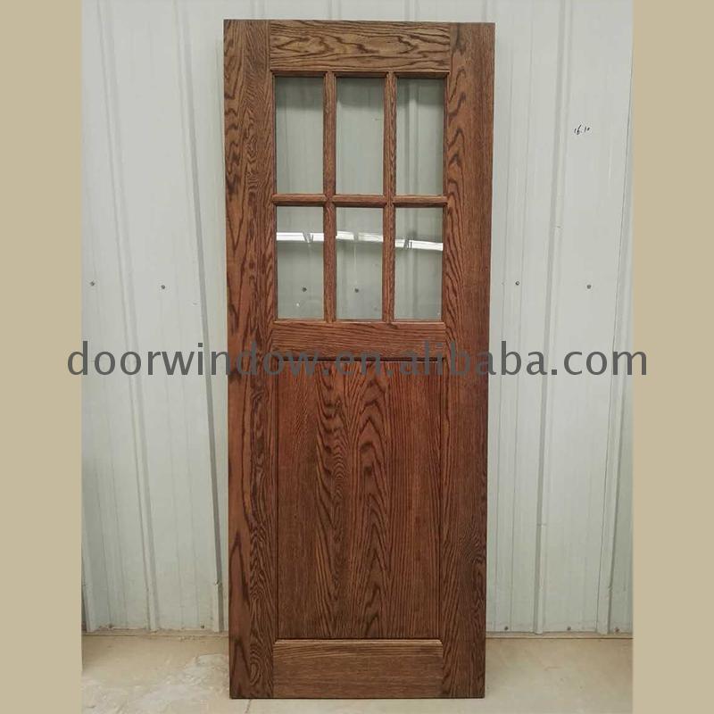 DOORWIN 2021Factory direct price entry door with glass on top and wood lites frames