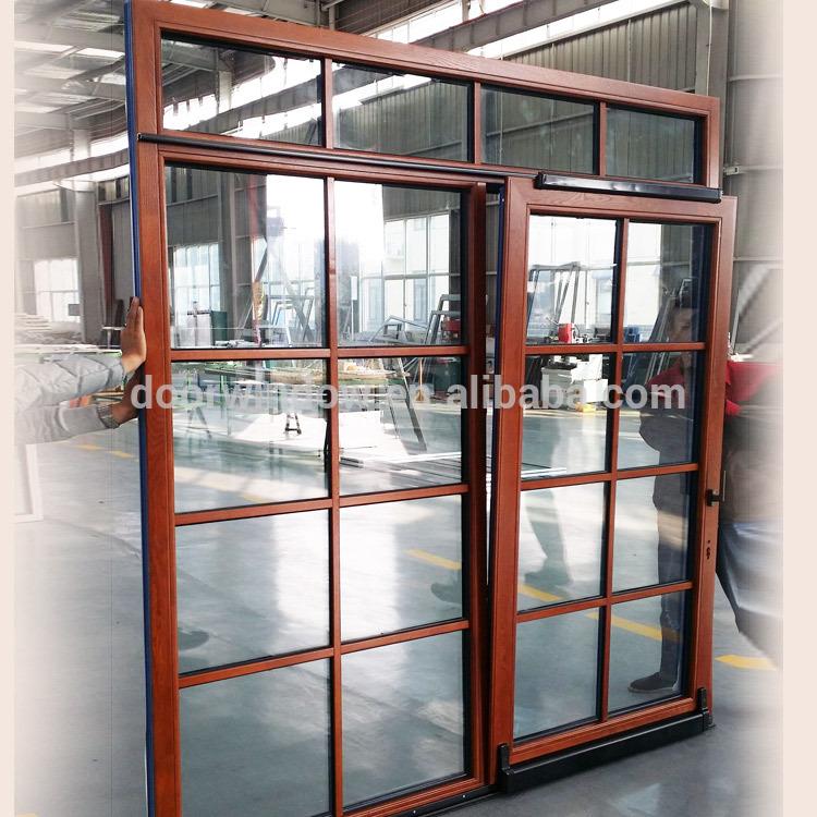 DOORWIN 2021Factory direct price external wooden sliding doors exterior door with transom window entry