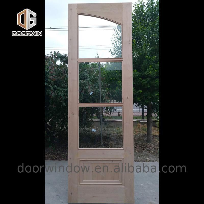 Doorwin 2021Factory direct price prefinished solid wood interior doors pine glazed glass panel