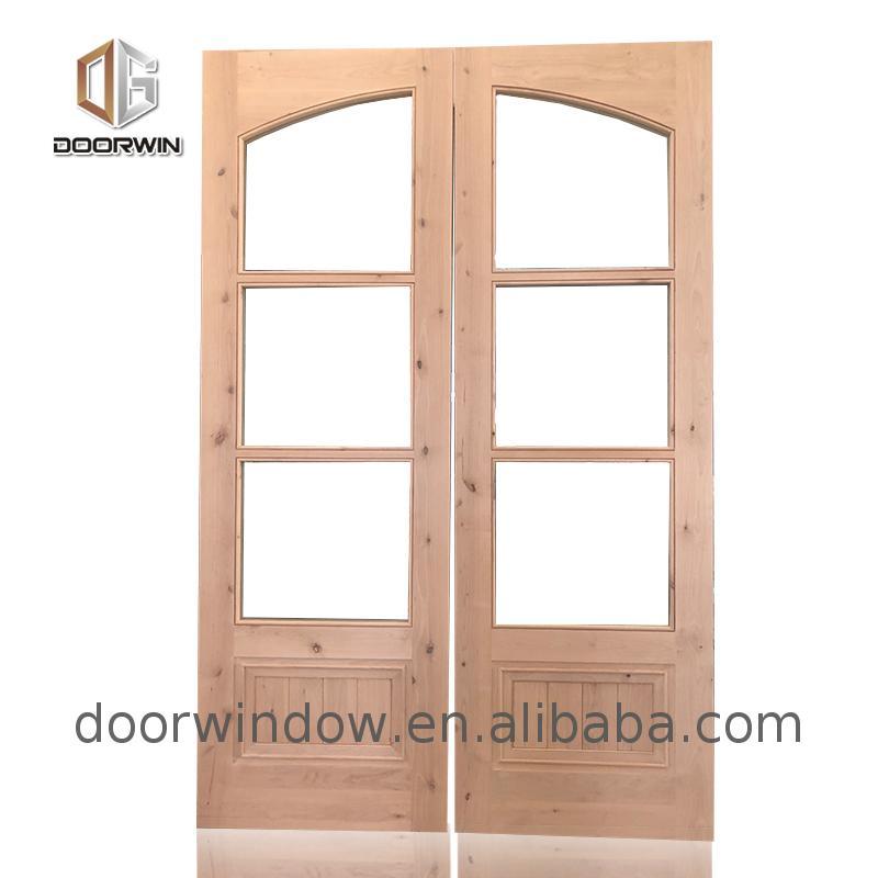 DOORWIN 2021Factory hot sale interior glass wood doors with on top inserts for