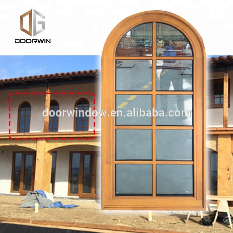 DOORWIN 2021French style fixed wood window with wood window grille design made of teak woodby Doorwin