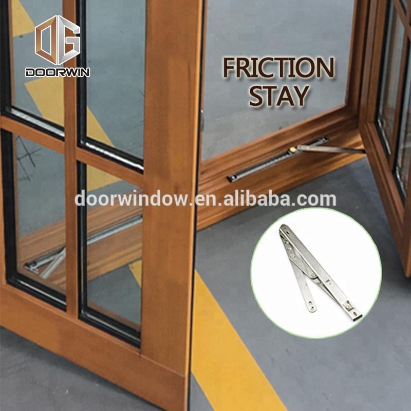 DOORWIN 2021French style fixed wood window with wood window grille design made of teak woodby Doorwin