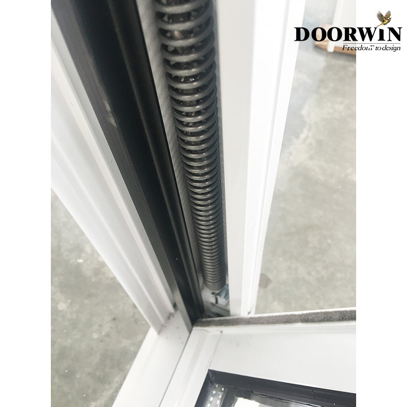 Doorwin 2021Price New Design American Style Vertical Sliding Aluminum Black Thermal Break Solid Wooden Single and Double Hung Sash Windows