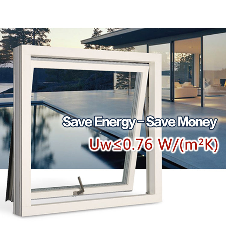 Doorwin 2021Factory price aluminum crank awning window top hung heat insulated sound proof aluminium awning window