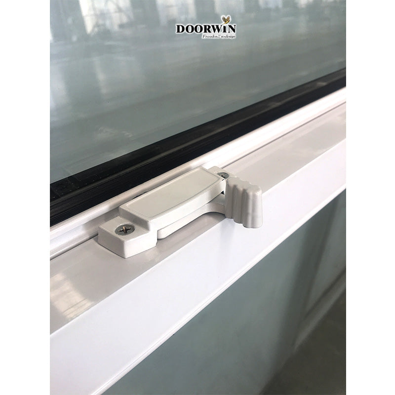 Doorwin 2021china cost aluminum Vertical single glass popular Arch transparent grill design window opener double hung