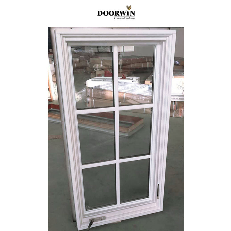 Doorwin 2021Italy brand heavy duty hardware windproof sound proof rain proof impact resistance wood aluminum crank windows