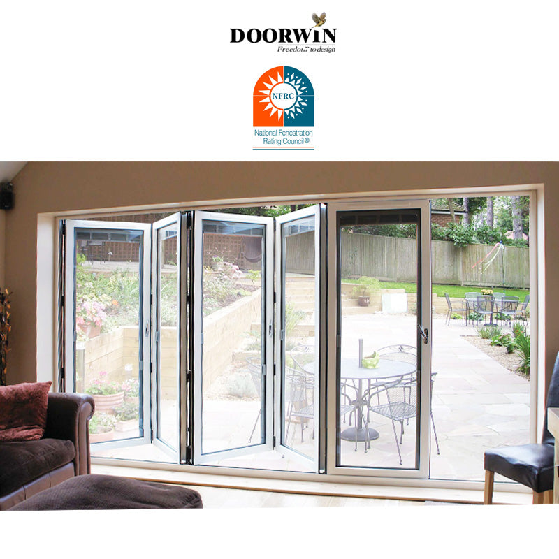 Doorwin 2021China factory German high quality aluminium bifold doors French style standard Aluminum Bi Folding door