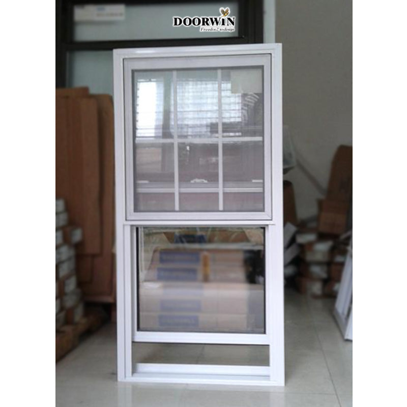 Doorwin 2021New Design Modern Standards Top Quality White Aluminium Alloy Single Double Hung Window With Grill Design for Kitchen