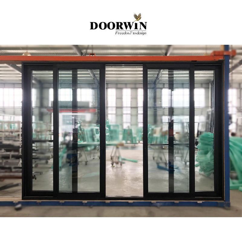 Doorwin 2021China Doorwin patio doors glass partition aluminum clad oak lift sliding door supplier Modern exterior Used Sliding Glass Door