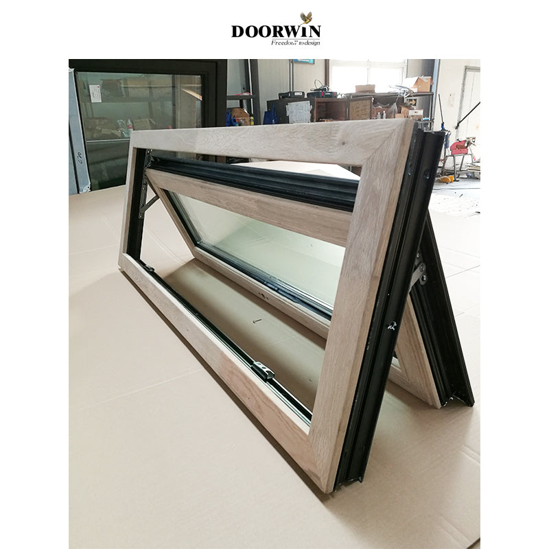 Doorwin 202110% discount 10 years warranty thermal break aluminum wood awning windows