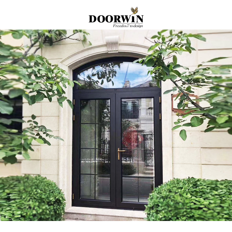 Doorwin 2021Australia standard double glass aluminium hinged door half glass half aluminum panel casement door for residential