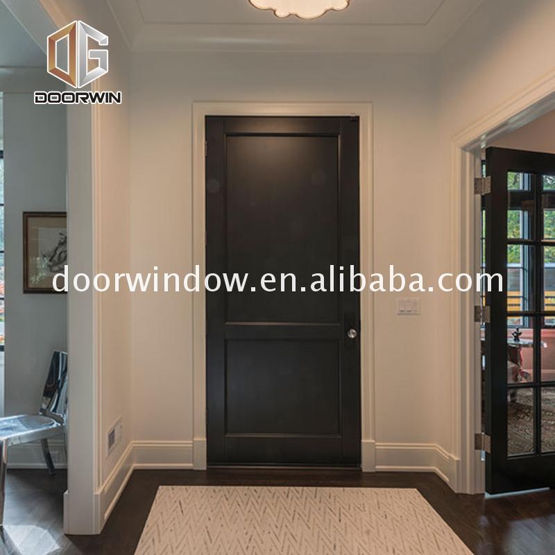 DOORWIN 2021Hot Sale lowes wood doors with glass entry door sidelites latest wooden designs pictures