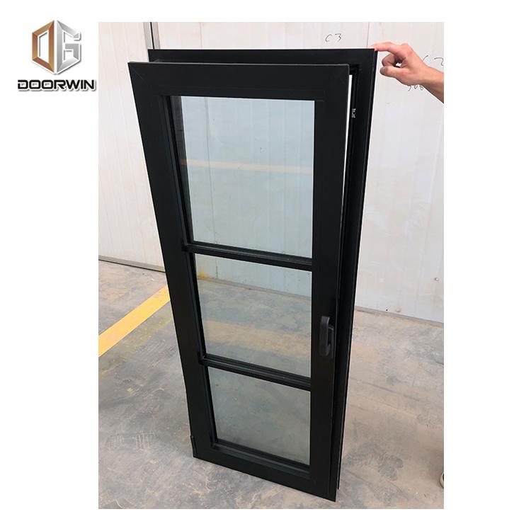 DOORWIN 2021Texas durable aluminum double glazed hinged window aluminum profile channel window