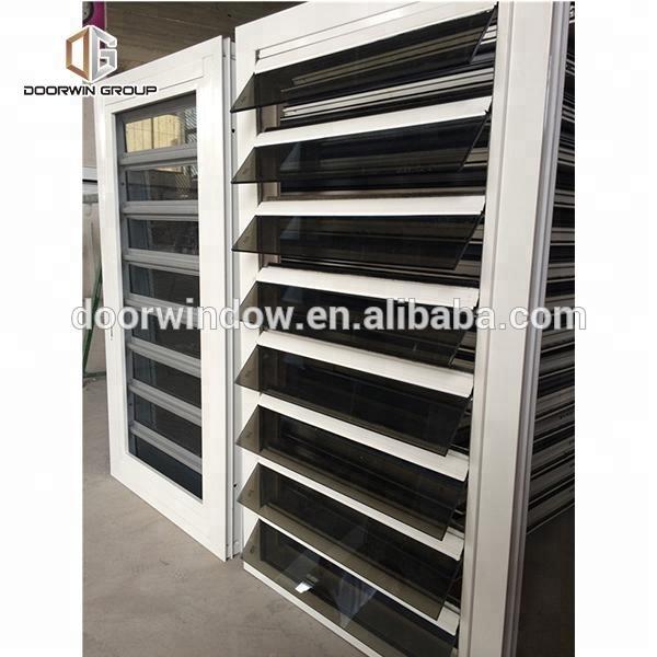 DOORWIN 2021Wood shutter window with roller and mosquito net nets louvers by Doorwin on Alibaba