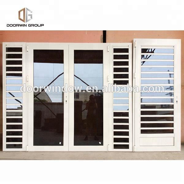 Doorwin 2021-aluminum shutter window secure glass shutter openable plantation louver fireproof window by Doorwin