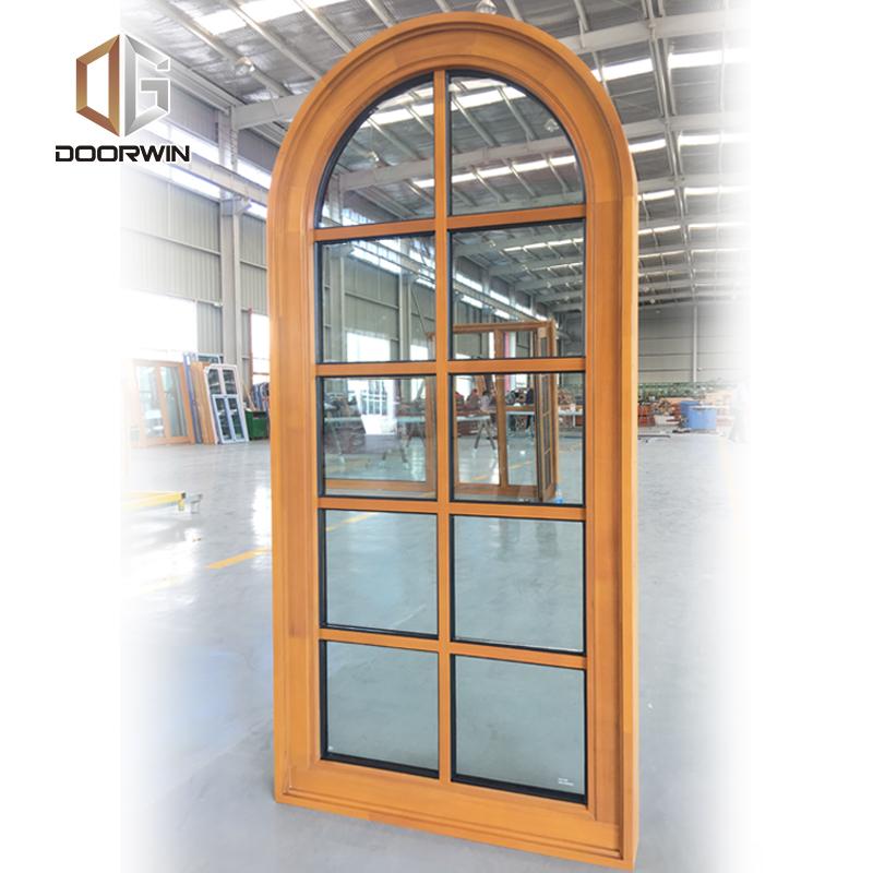 DOORWIN 2021specialty shapes window-07 round top picture window with full divided lite grille design