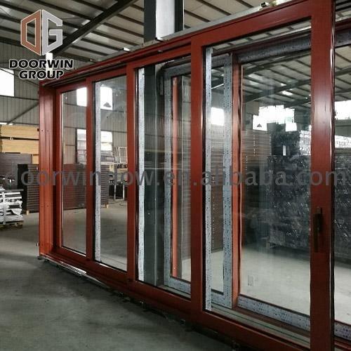 DOORWIN 2021glass door double glazed sliding wrought iron design window film doors by Doorwin on Alibaba