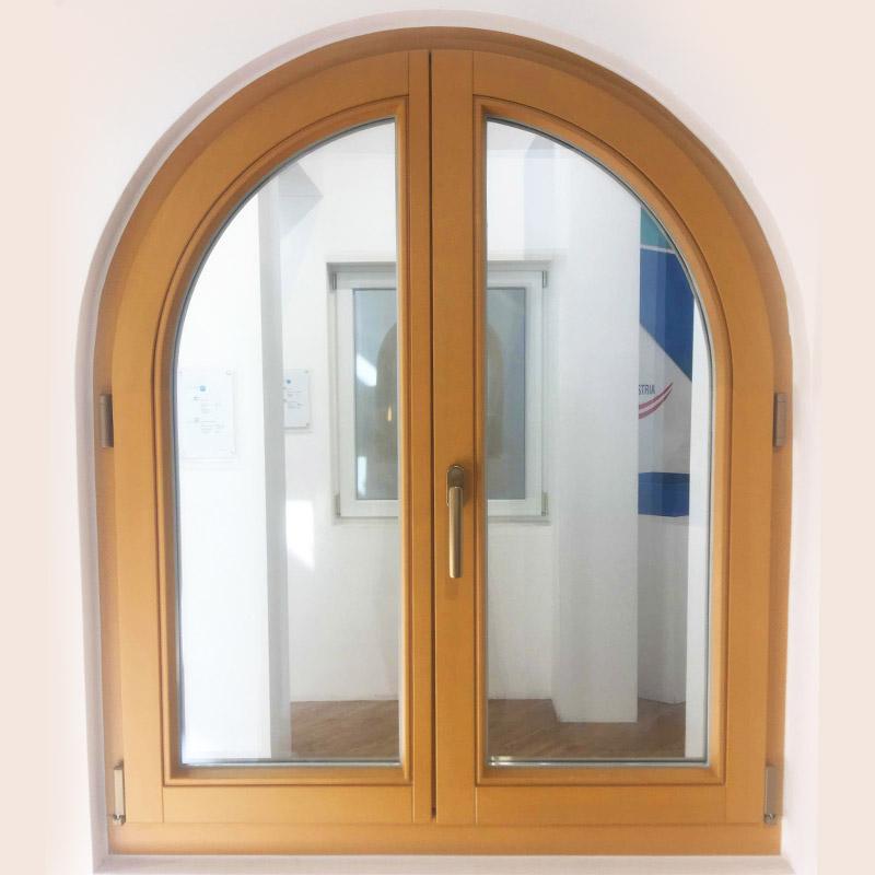 DOORWIN 2021pine larch arched top french casement window with maco hardware