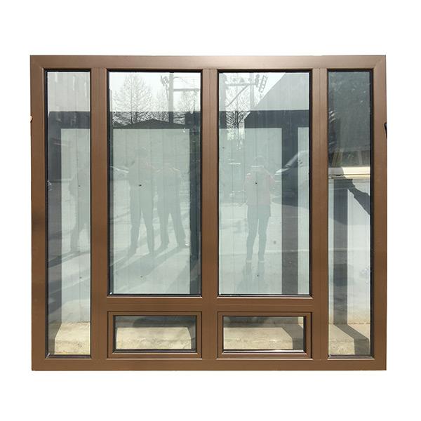 DOORWIN 2021tilt turn window-06 CE certificate oak wood window with exterior aluminum cladding