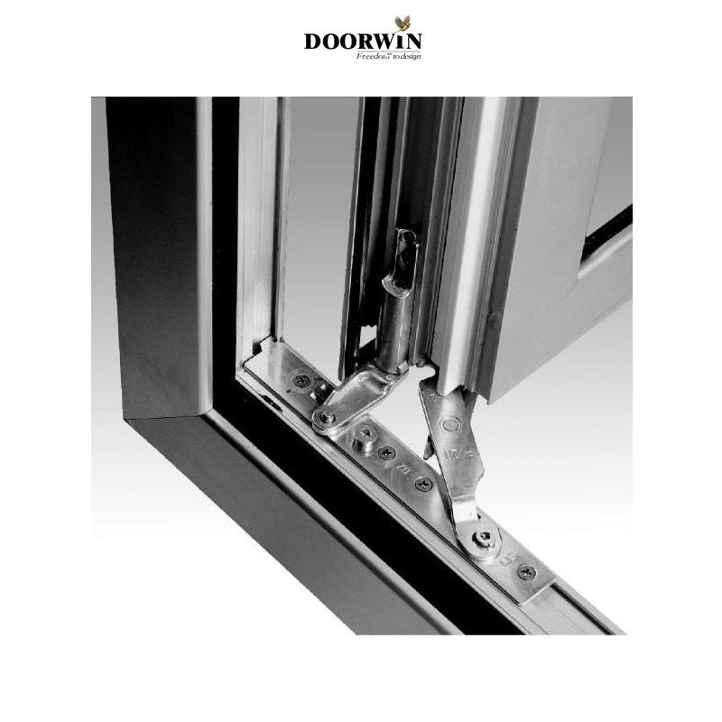 DOORWIN 2021Doorwin Cheap Price Latest Design Aluminum Frame Two Way Opening Tilt And Turn aluminium Replacement  Casement Window For  Sale