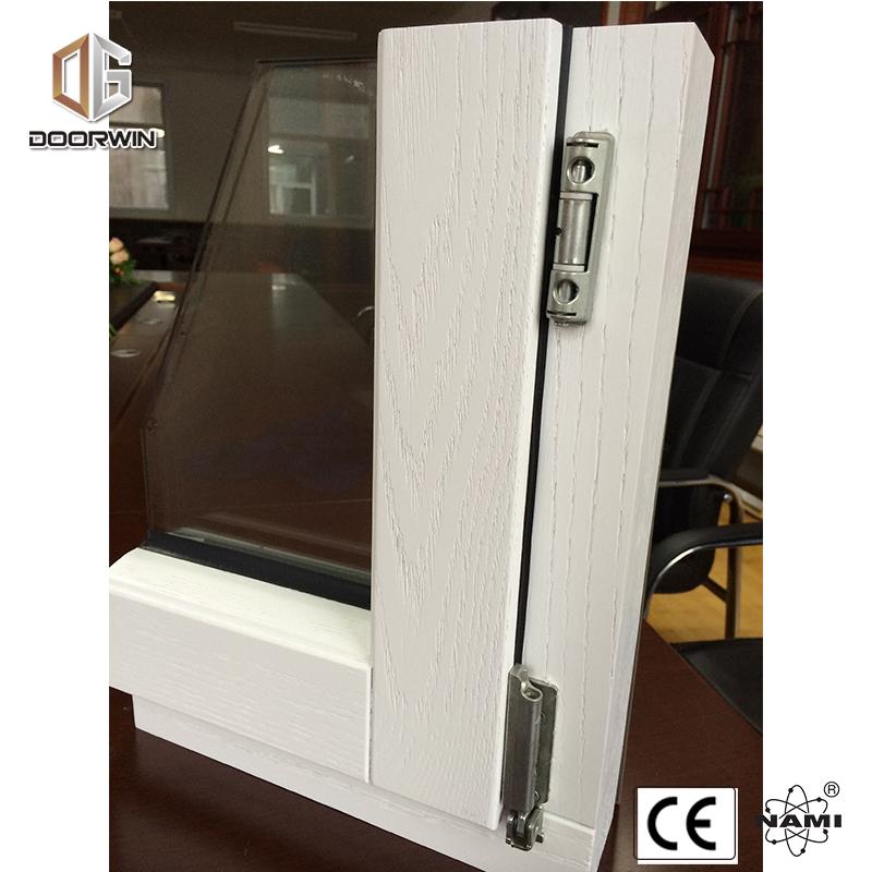 DOORWIN 2021tilt turn window-white oak wood with exterior aluminum cladding