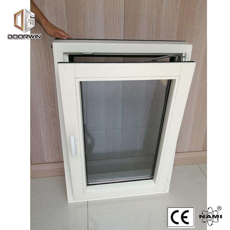 DOORWIN 2021tilt turn window-white oak wood with exterior aluminum cladding