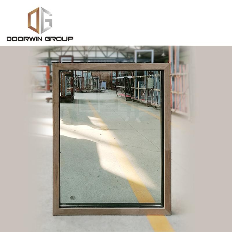 DOORWIN 2021specialty shapes window-12 thermal break aluminum window with oak wood cladding