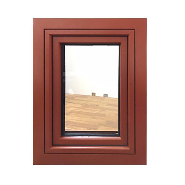 DOORWIN 2021tilt turn window-33 oak wood window with exterior aluminum cladding fitted with hidden hinges