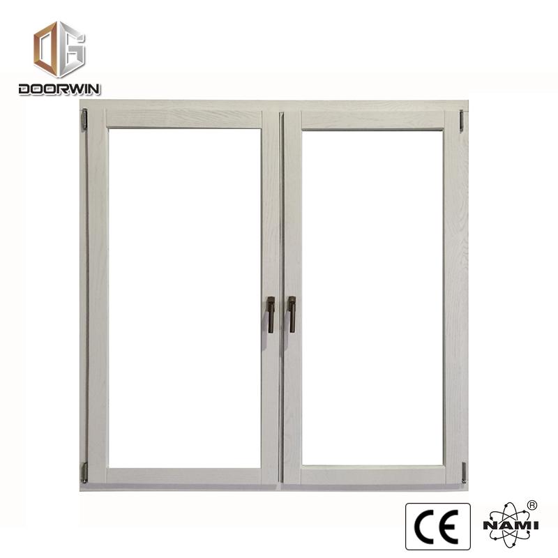 DOORWIN 2021tilt turn window-white oak wood with exterior aluminum cladding