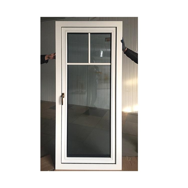 DOORWIN 2021Doorwin Hot Sale White Aluminum Clad Wood Push Out Casement Windows with Grilles