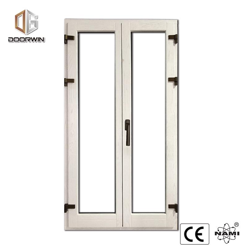 DOORWIN 2021tilt turn window-white oak wood with exterior aluminum cladding