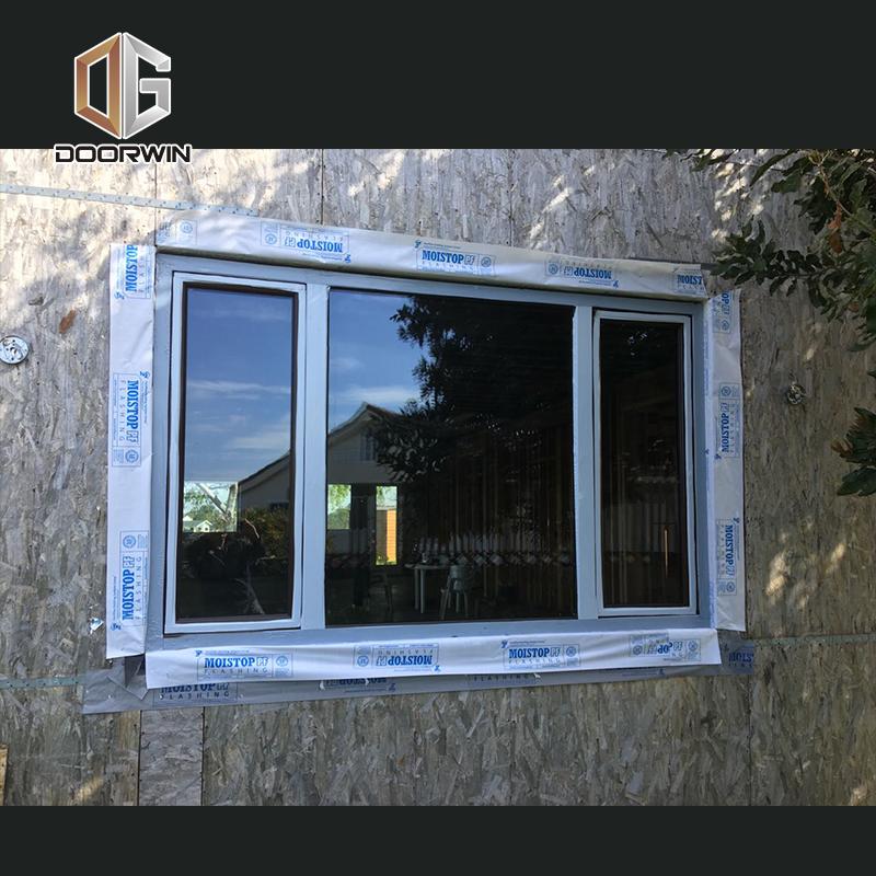 DOORWIN 2021tilt turn window-06 CE certificate oak wood window with exterior aluminum cladding