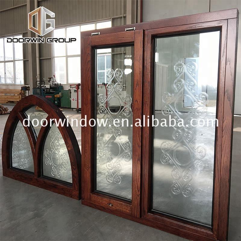 Doorwin 2021AS2208 standard glass bathroom window wood double glazed tempered obscure awning window by Doorwin on Alibaba