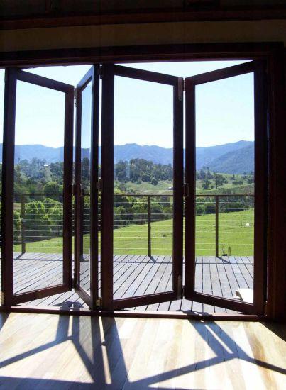 Doorwin 2021-Aluminum Wood Clad Bi-Fold Door, Aluminum Door with Durable Lifespan, Bi-Folding Glass Door for Patio - China Bi-Fold Door, Glass Door