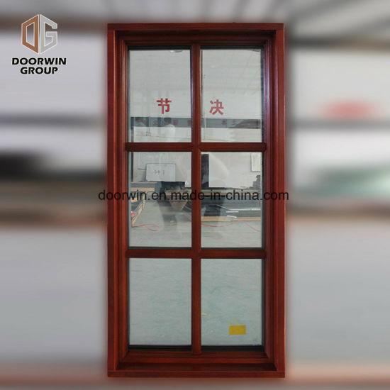 Doorwin 2021-Aluminum Wood Fixed Window with Colonial Bars - China Iron Window Grill Design, New Iron Grill Window Door Designs