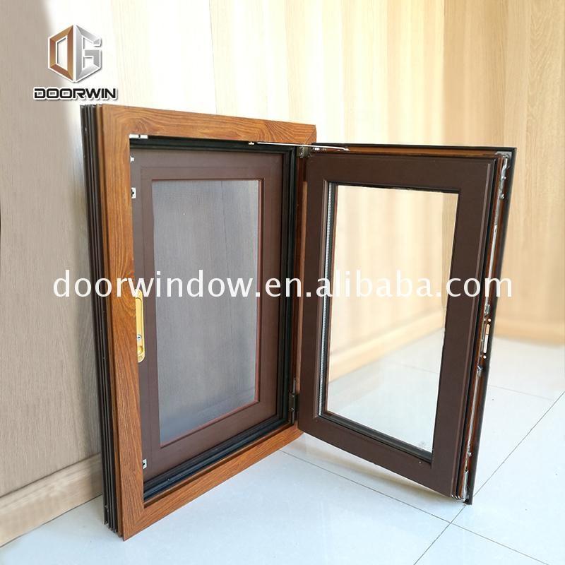Doorwin 2021-Aluminum clad wood glass house aluminium-wood curtain wall aluminium tilt-turn window profile