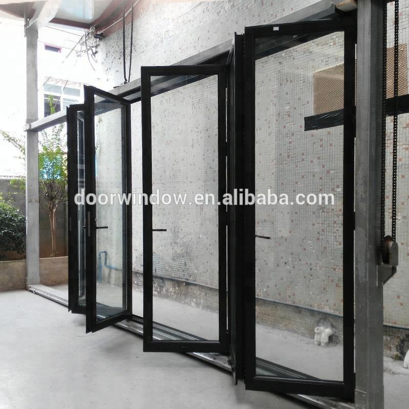 Doorwin 2021-Aluminum profile bifolding door modern folding garage glass doors by Doorwin on Alibaba