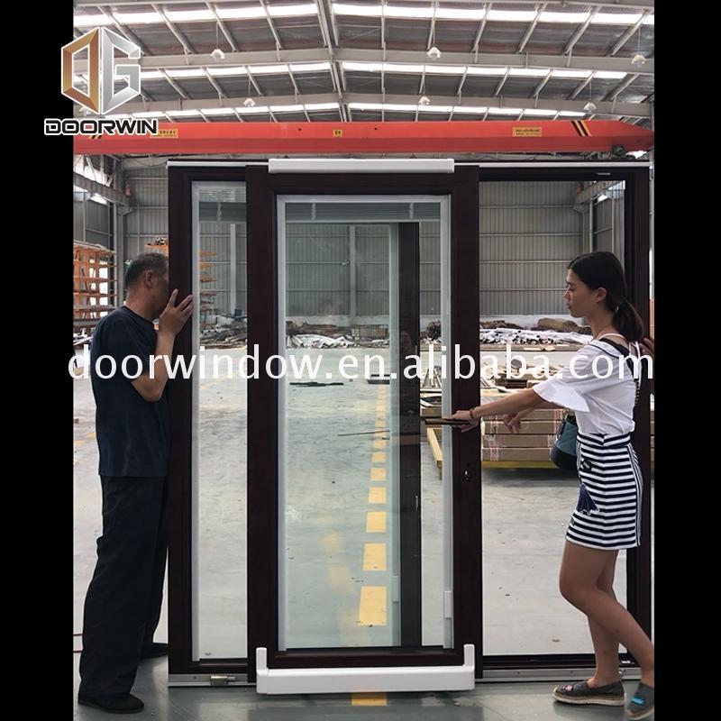 Doorwin 2021Aluminum sliding doors accordion door with toughened glazing and window