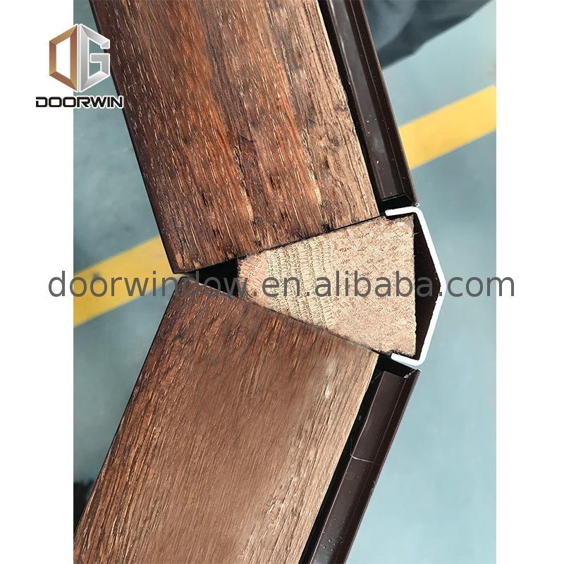 Doorwin 2021-Aluminum wood double glazed Bay & Bow window with built-in shutterby Doorwin on Alibaba