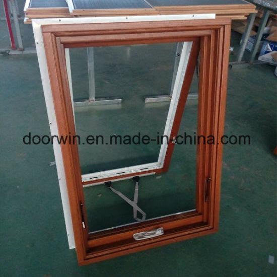 Doorwin 2021-American Awning Window with Foldable Crank Handle, Timber Window with Exterior Aluminum Cladding - China Low Emissivity Awning Window, Waterproof Window Screen