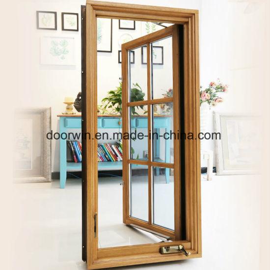 Doorwin 2021American Foldable Crank Handle Aluminum Clad Oak Wood Window - China Crank Windows, Half Moon Windows