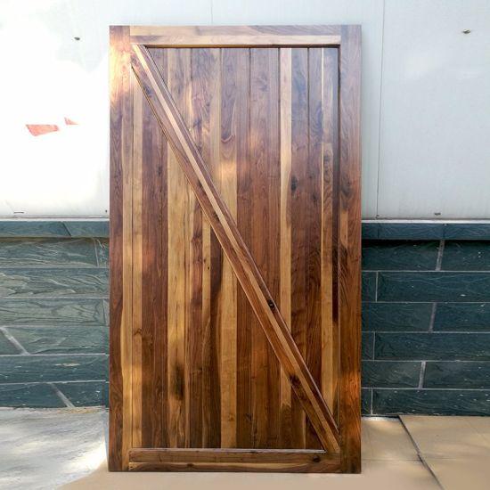 Doorwin 2021American Style Black Walnut Solid Wood Sliding Door with Hardware - China Door, Barn Door